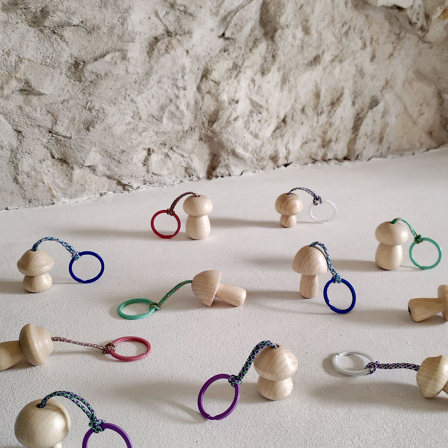 Schlüsselanhänger Pilz aus Holz - Nr. 4