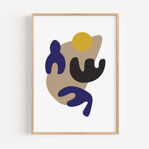 Bold Shapes Nr. 2 - Abstract Art Postcard / Poster