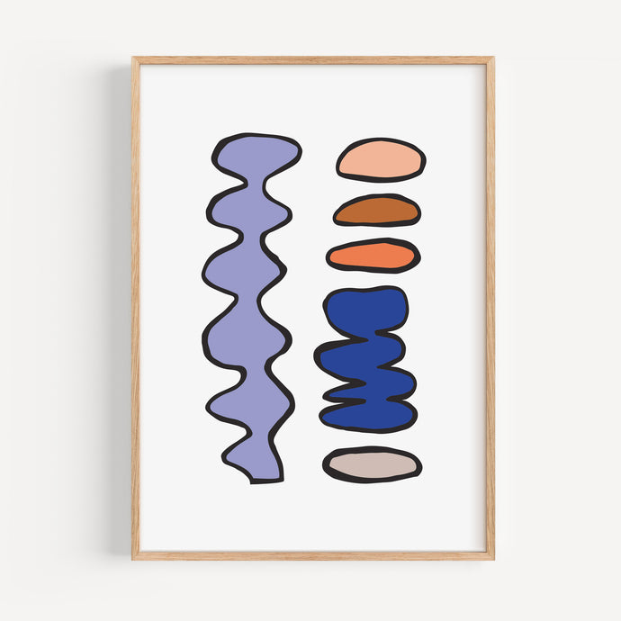 Colourful Sculpture - Abstract Art Postcard / Poster