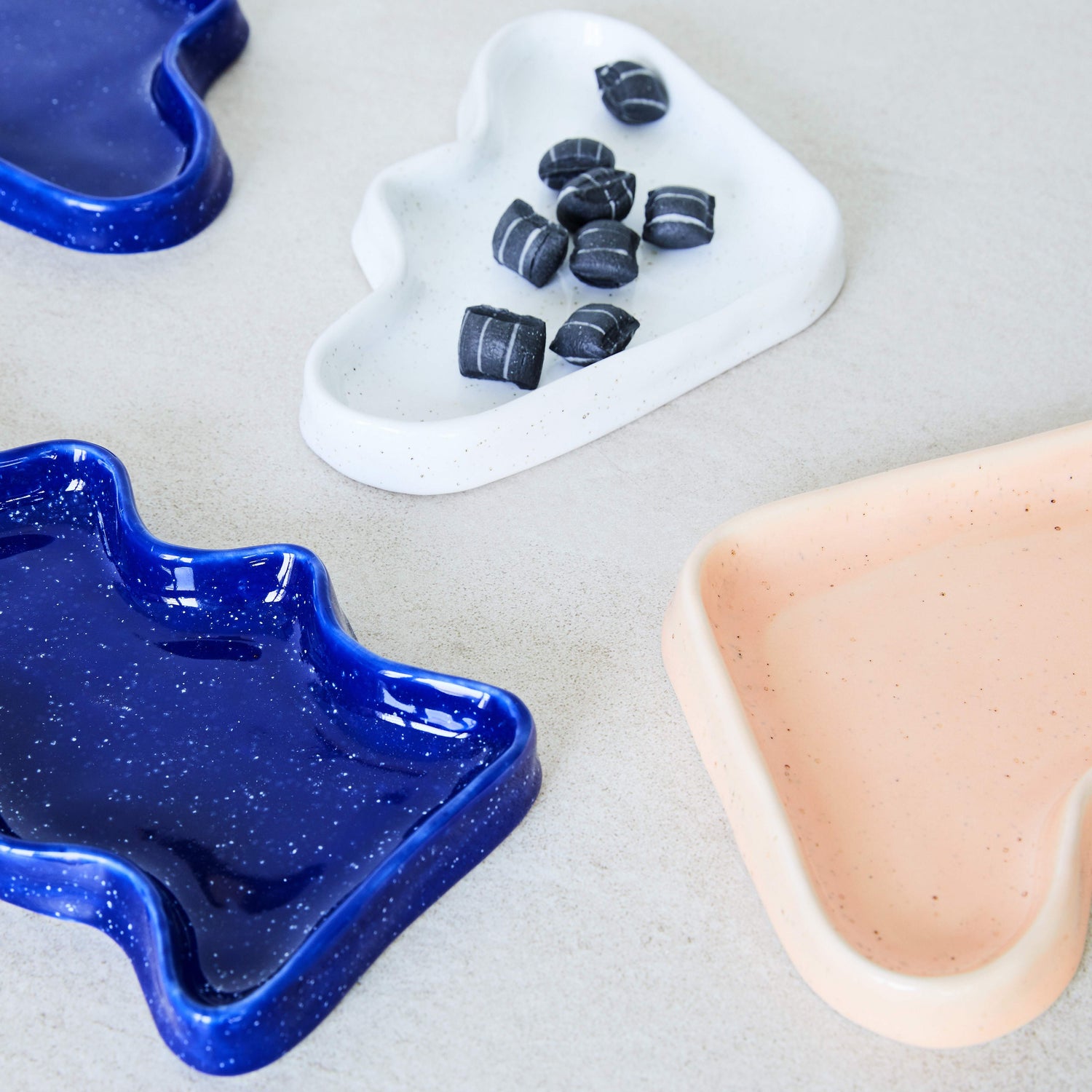 Ceramic Wave Trays | Decorative Storage, Handmade in Portugal