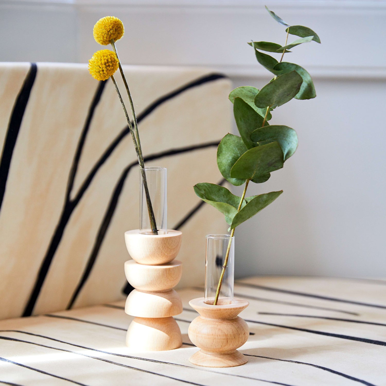 Totem Wooden Vases | Nordic Style Table Decor | Handmade in Portugal