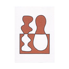 Terracotta Duo - Abstract Art Postcard / Poster