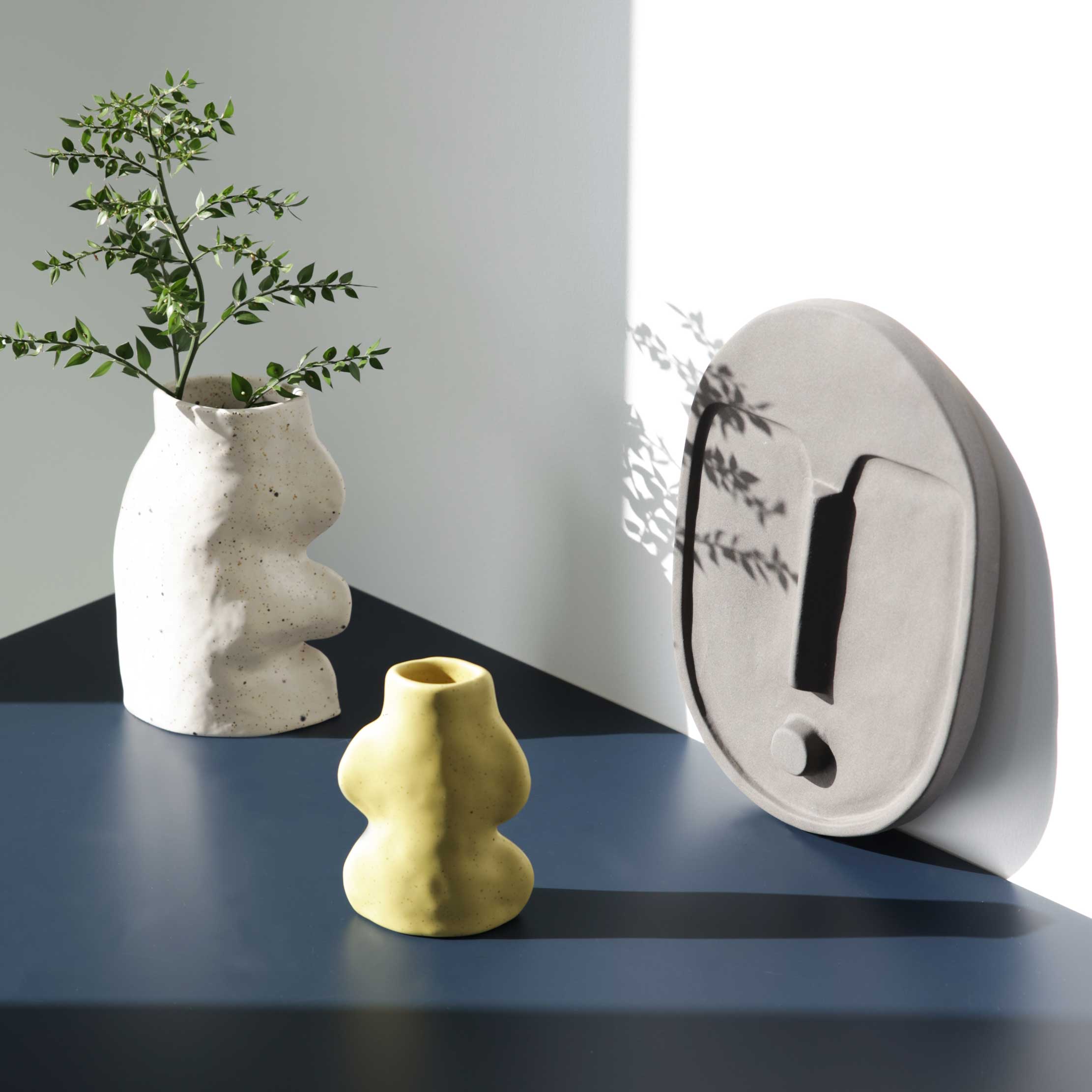 Ceramic Decorative Wall Mask - Anthracite Grey thumbnail 2