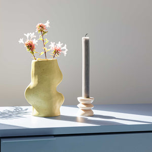 Fluxo Ceramic Vase -  Medium Pistachio Green