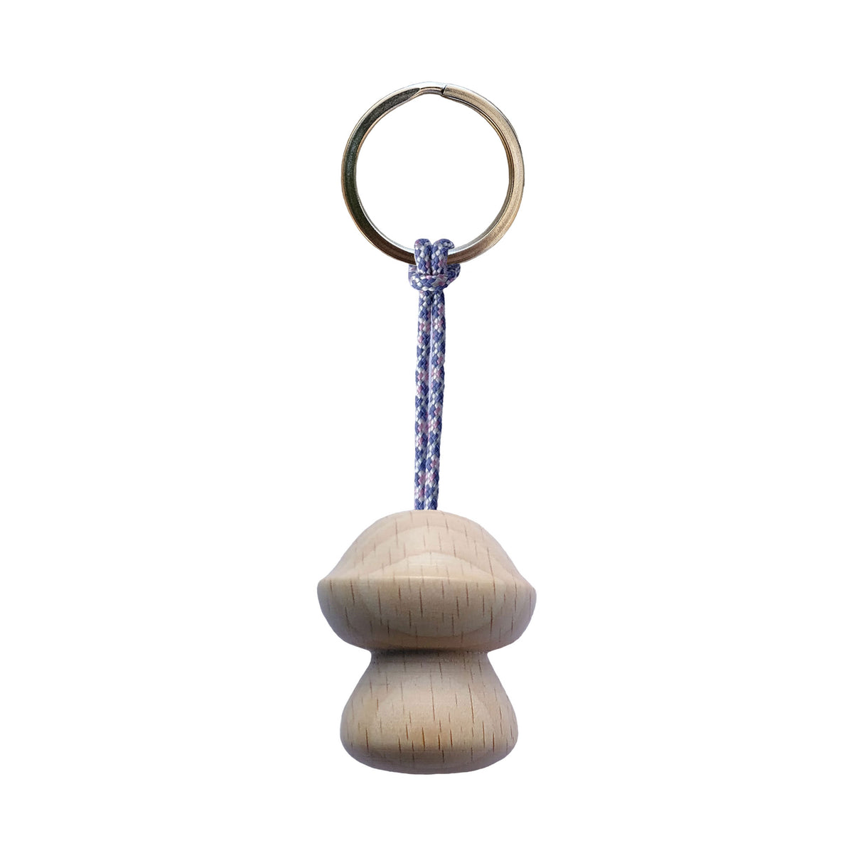 Wooden Mushroom Hanger / Stainless Steel Ring - Lavender Love