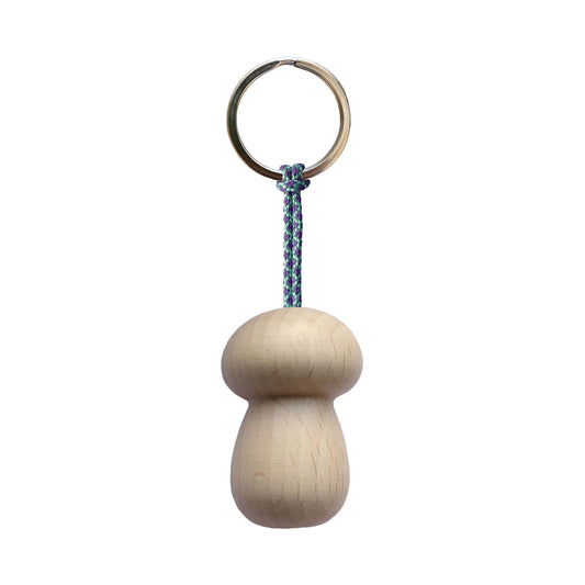 Wooden Mushroom Hanger / Stainless Steel Ring - Lush Lilac