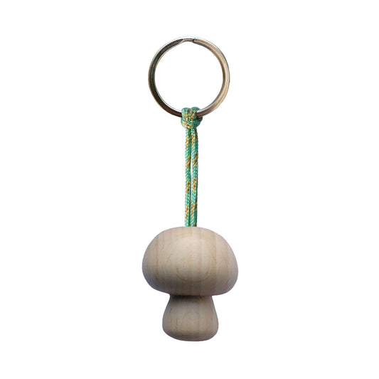 Wooden Mushroom Hanger / Stainless Steel Ring - Tropicana