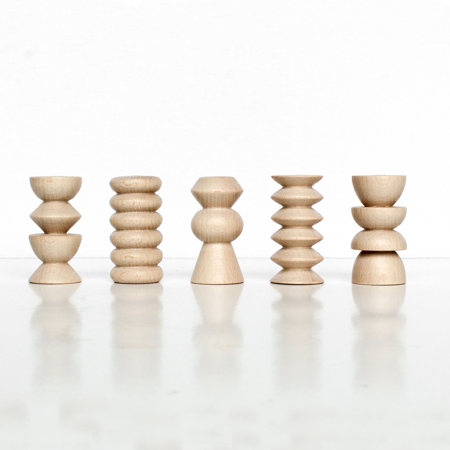 Totem Wooden Picture / Postcard Stand - Set of 5 Tall