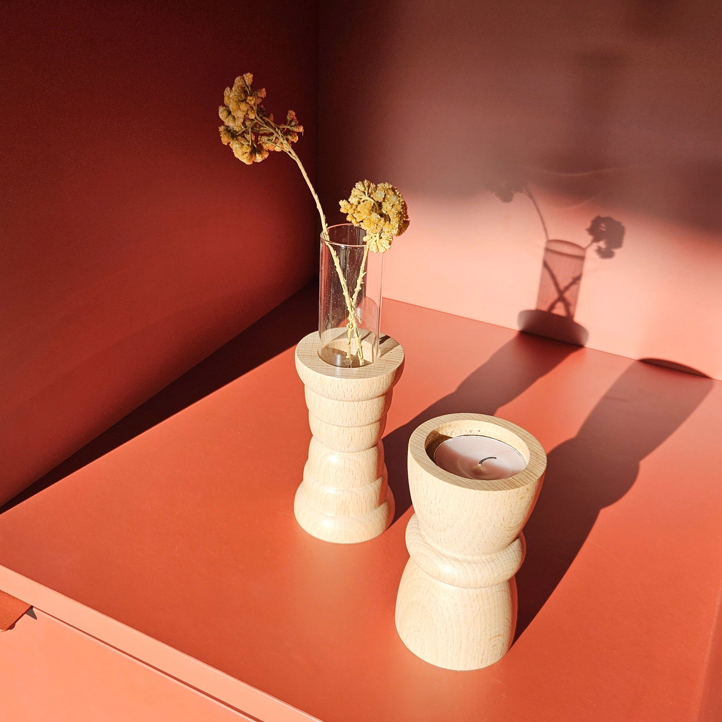 Vira 3 in 1 - Pure Wood II - Candle Holder / Tea Light Holder / Vase