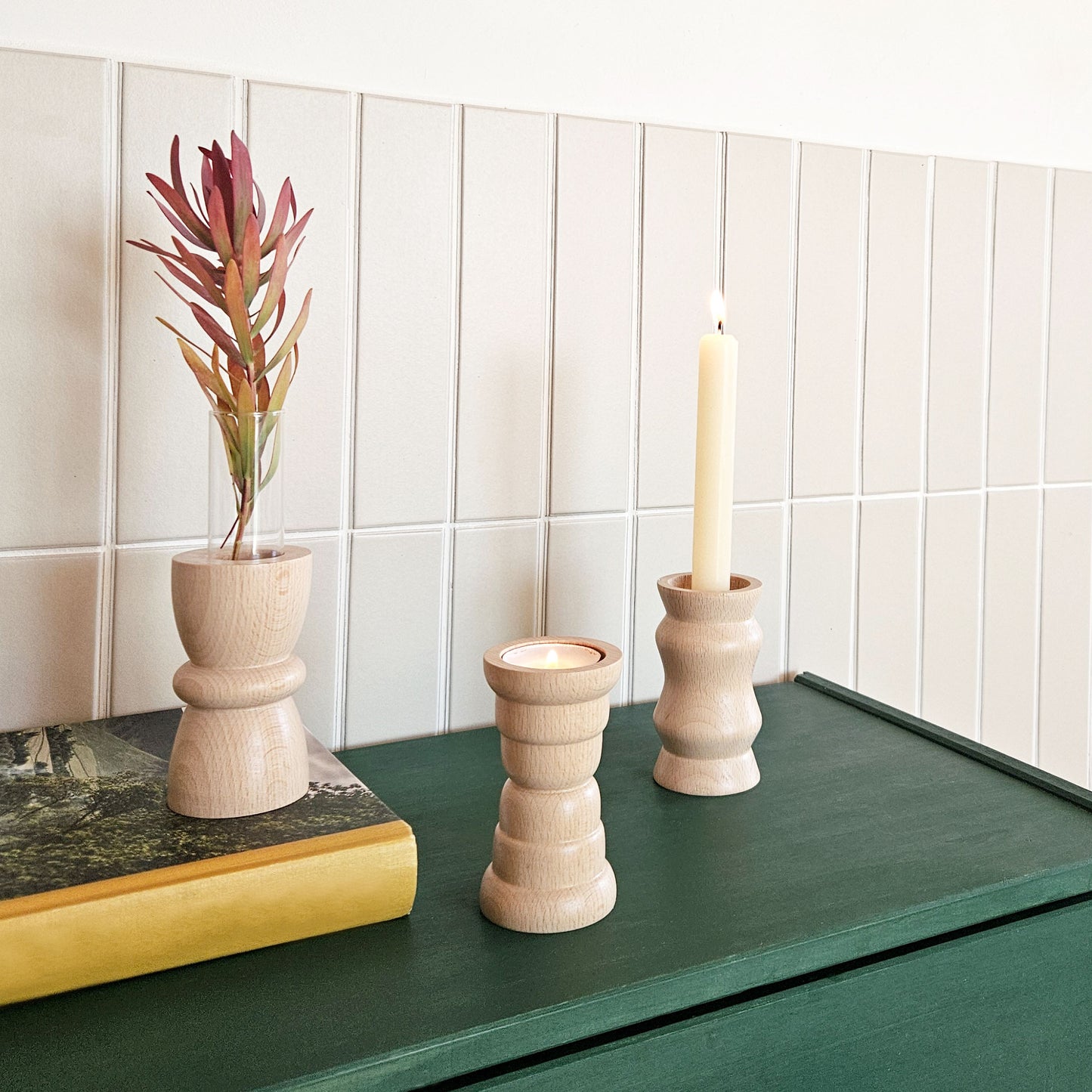 Vira 3 in 1 - Pure Wood II - Candle Holder / Tea Light Holder / Vase