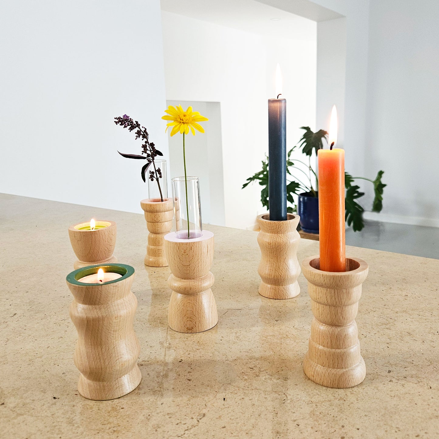 Vira 3 in 1 - Pure Wood II - Candle Holder / Tea Light Holder / Vase