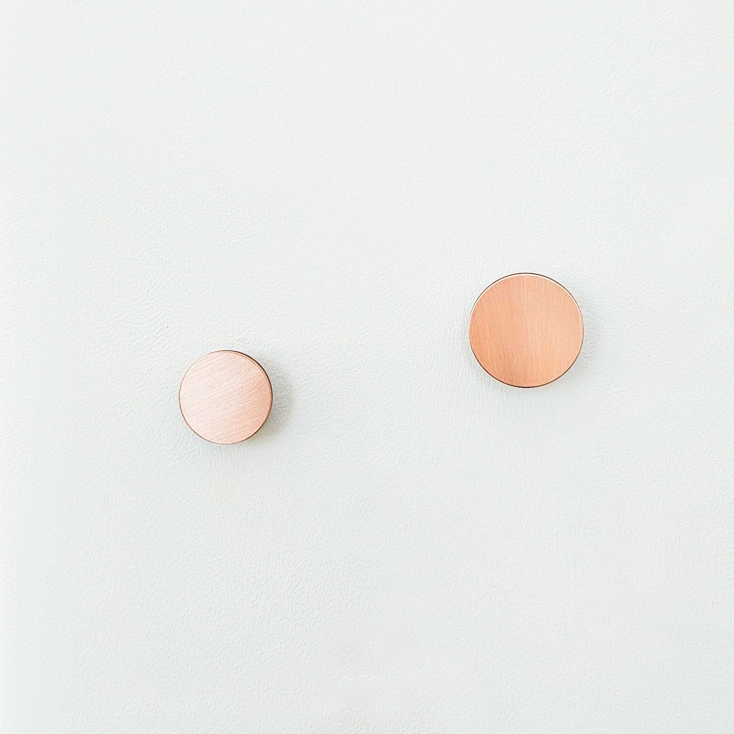 Round Walnut Wood & Copper Wall Mounted Coat Hook / Knob