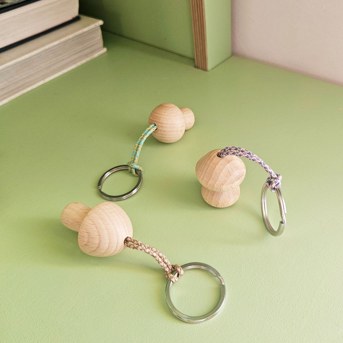 Houten Paddestoelsleutelhanger - Nr. 1