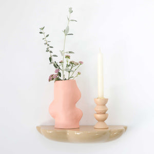 Fluxo Ceramic Vase -  Medium Pink