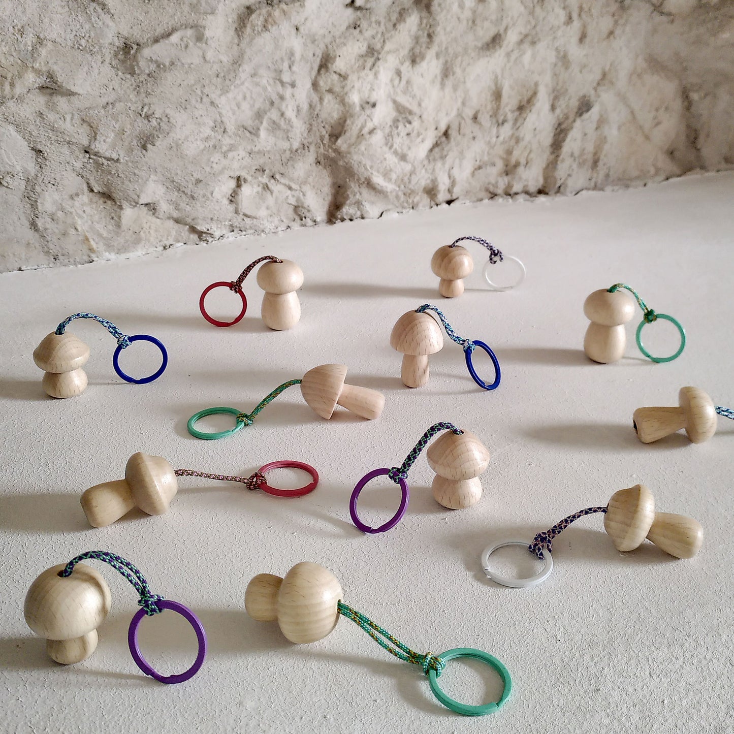 Schlüsselanhänger Pilz aus Holz - Nr. 2