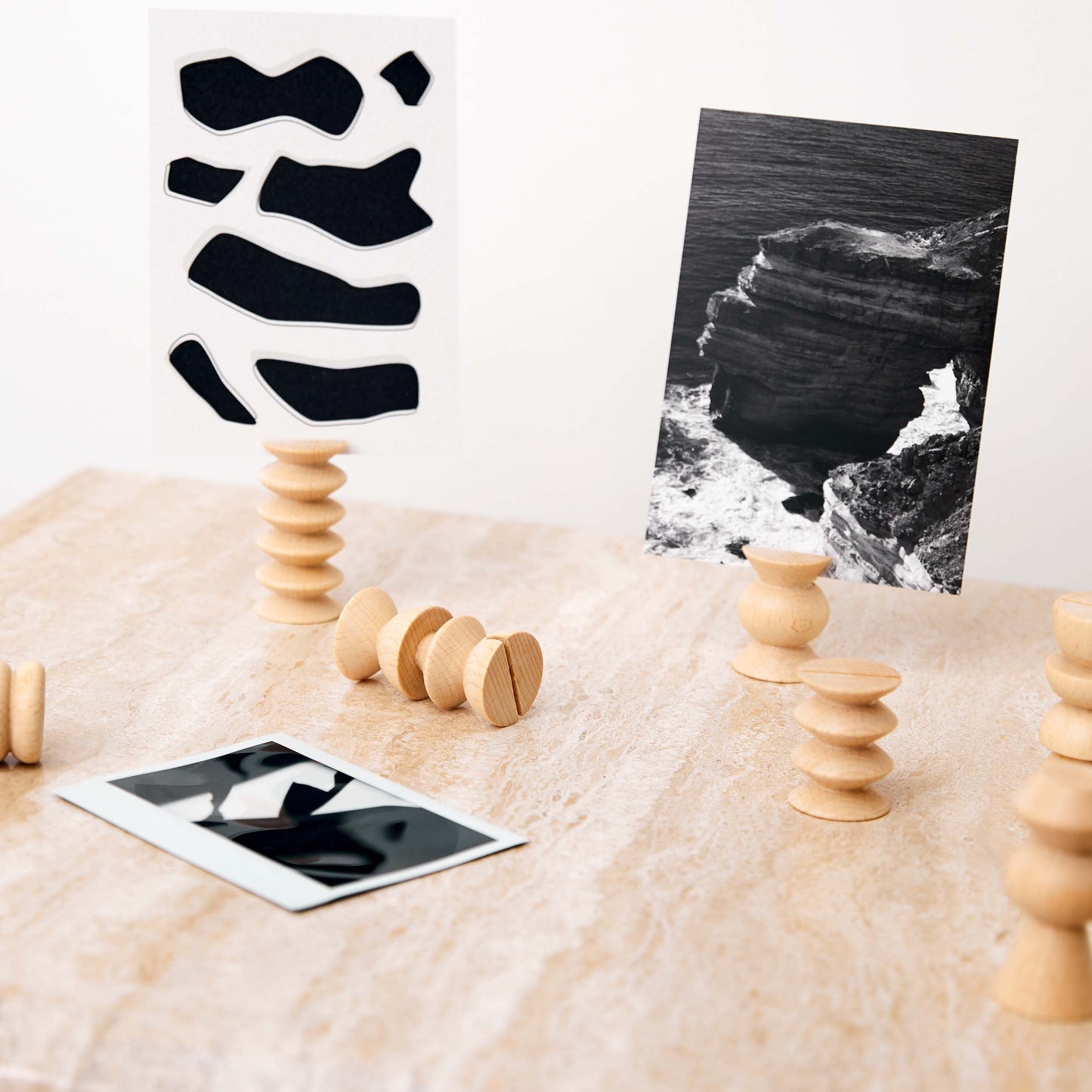 Totem Wooden Picture / Postcard Stand -  Set of 5 Short