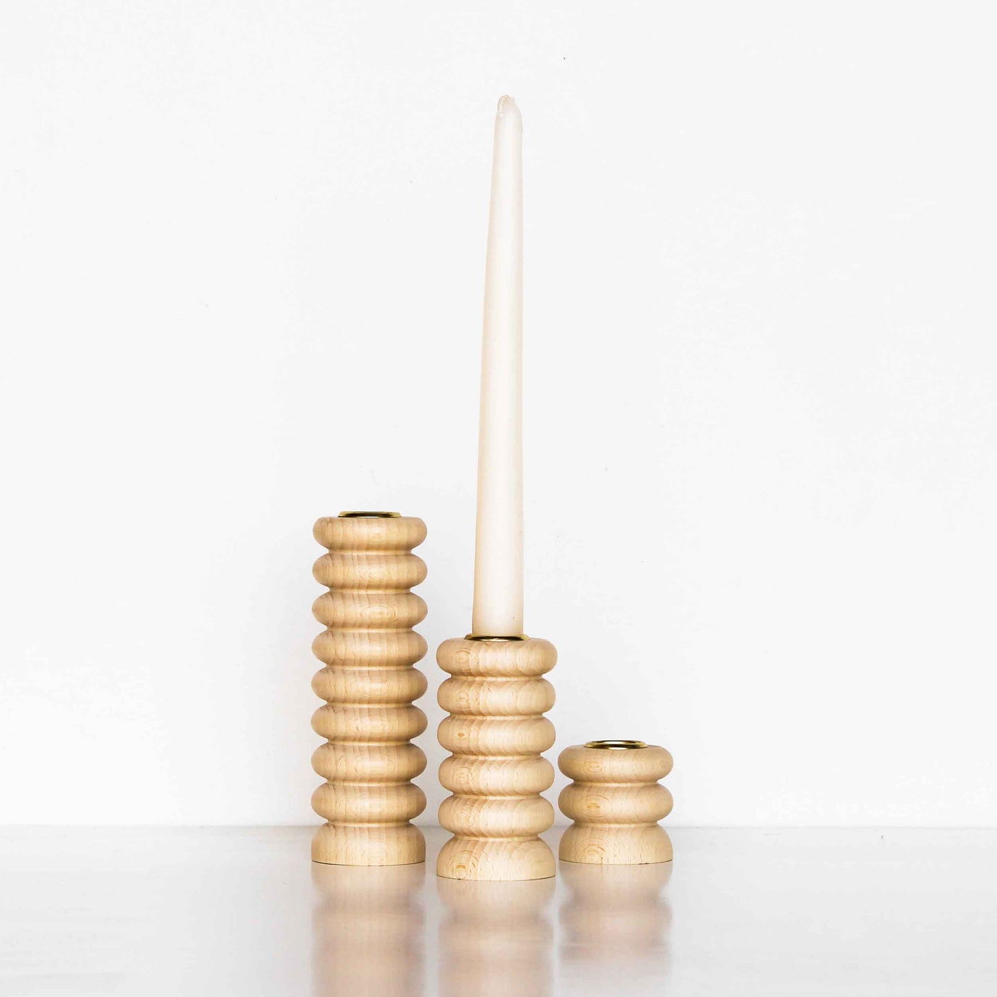Totem Houten Kandelaar - Medium Nº 1
