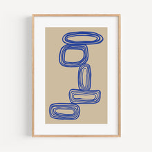 Blauwe Stenen - Minimalistische Poster