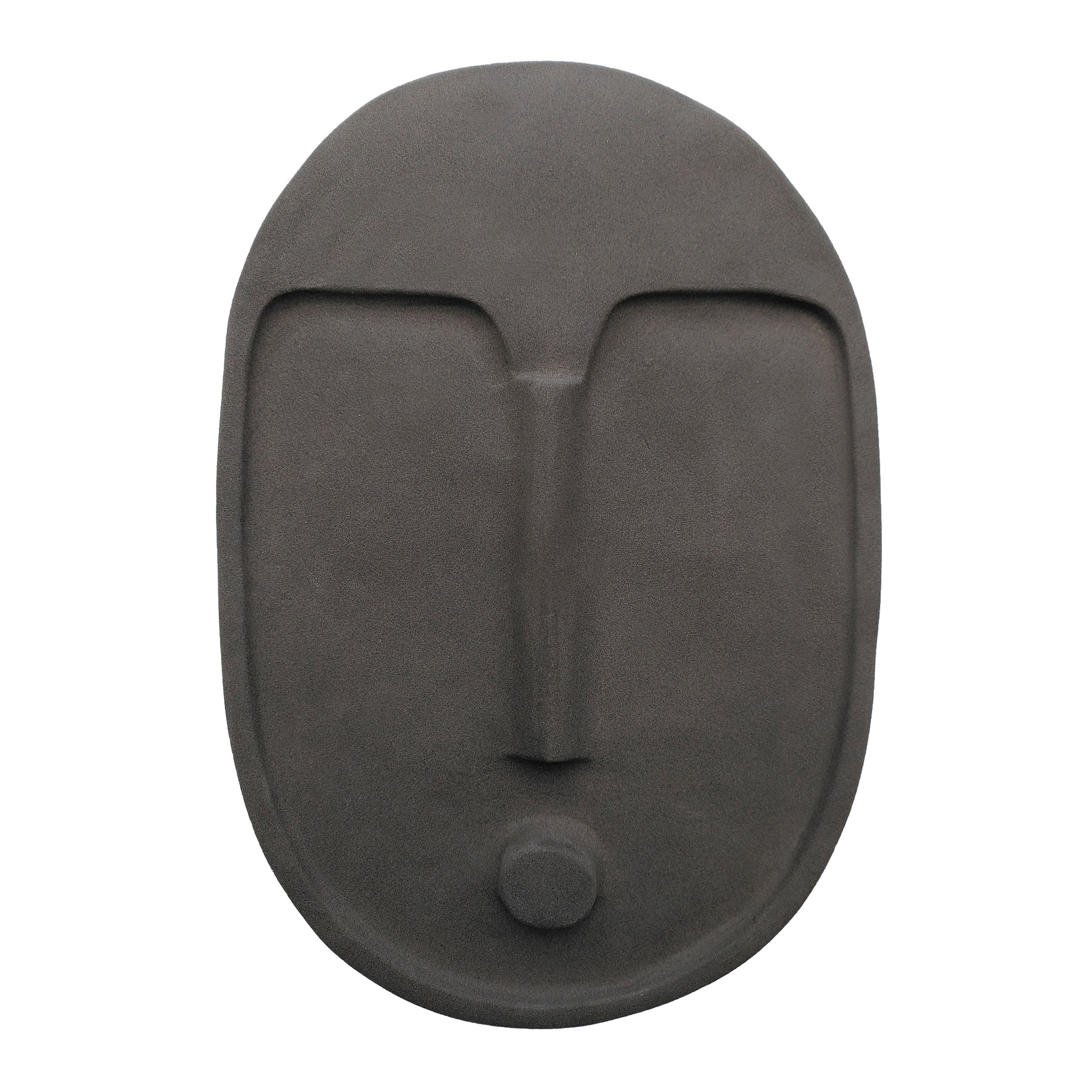Ceramic Decorative Wall Mask - Anthracite Grey image 1