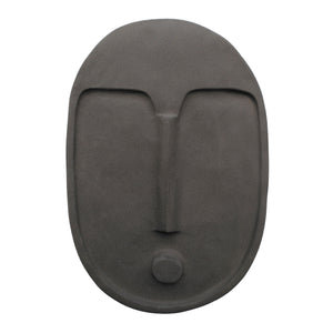 Ceramic Decorative Wall Mask - Anthracite Grey