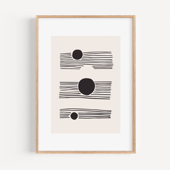 Monochrome Horizon - Minimalistische Poster
