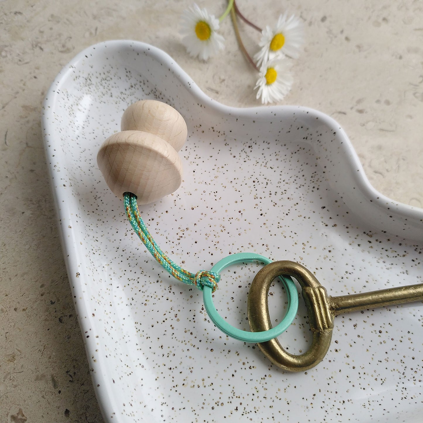 Schlüsselanhänger Pilz aus Holz - Nr. 1