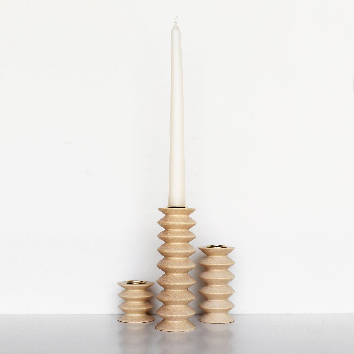 Totem Kerzenhalter aus Holz - Groß Nr. 2