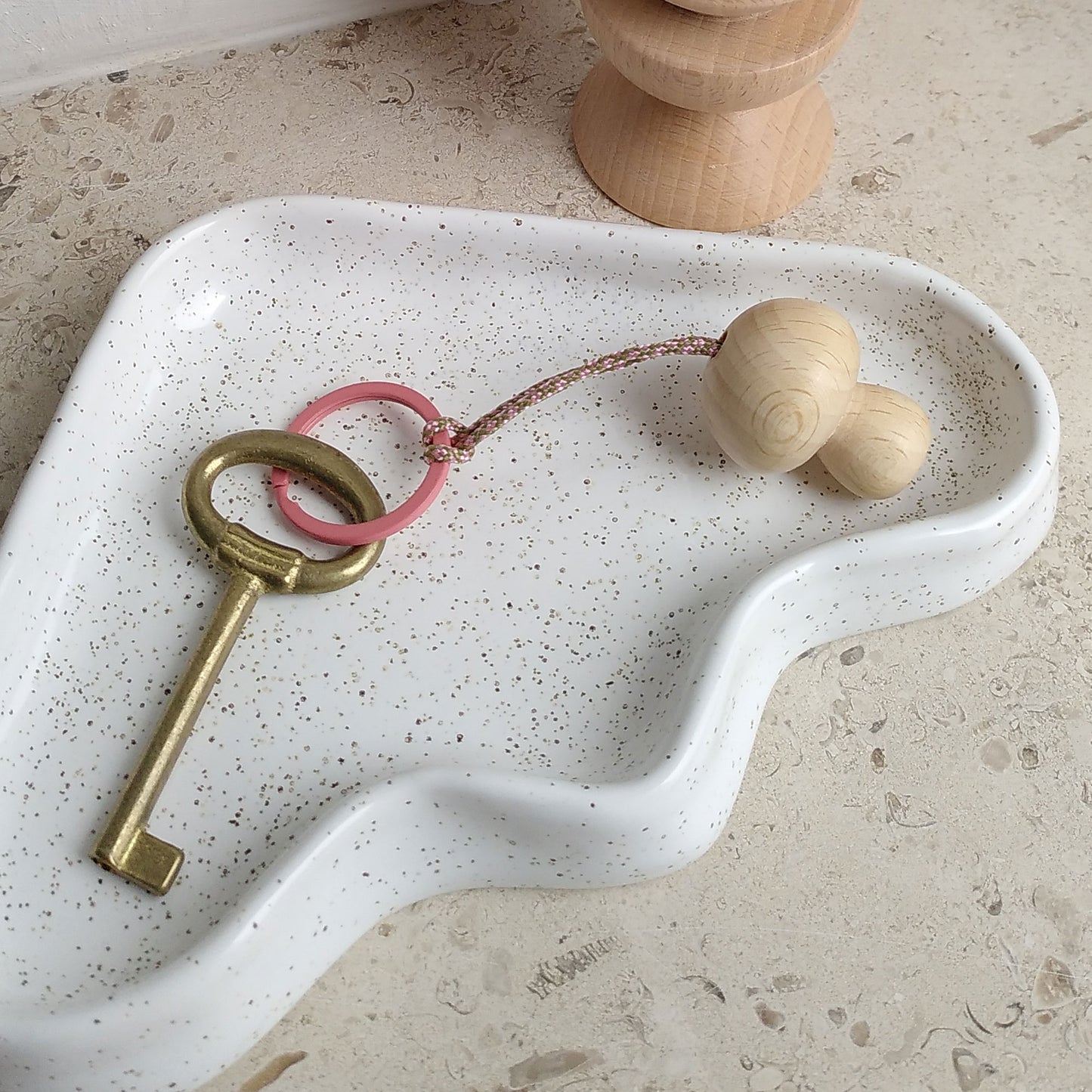 Schlüsselanhänger Pilz aus Holz - Nr. 2