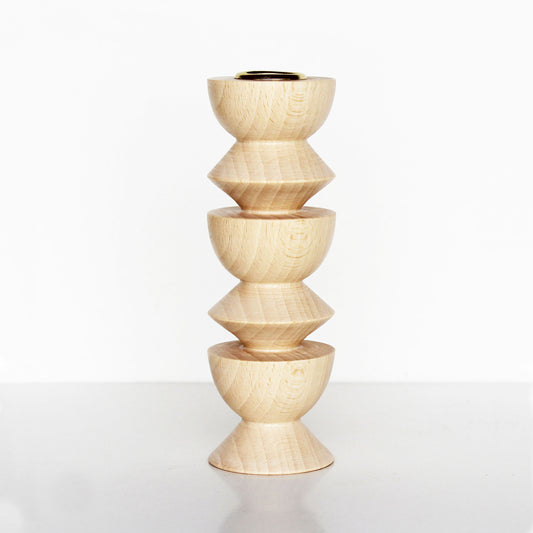 Totem Wooden Candle Holder - Tall Nº 3