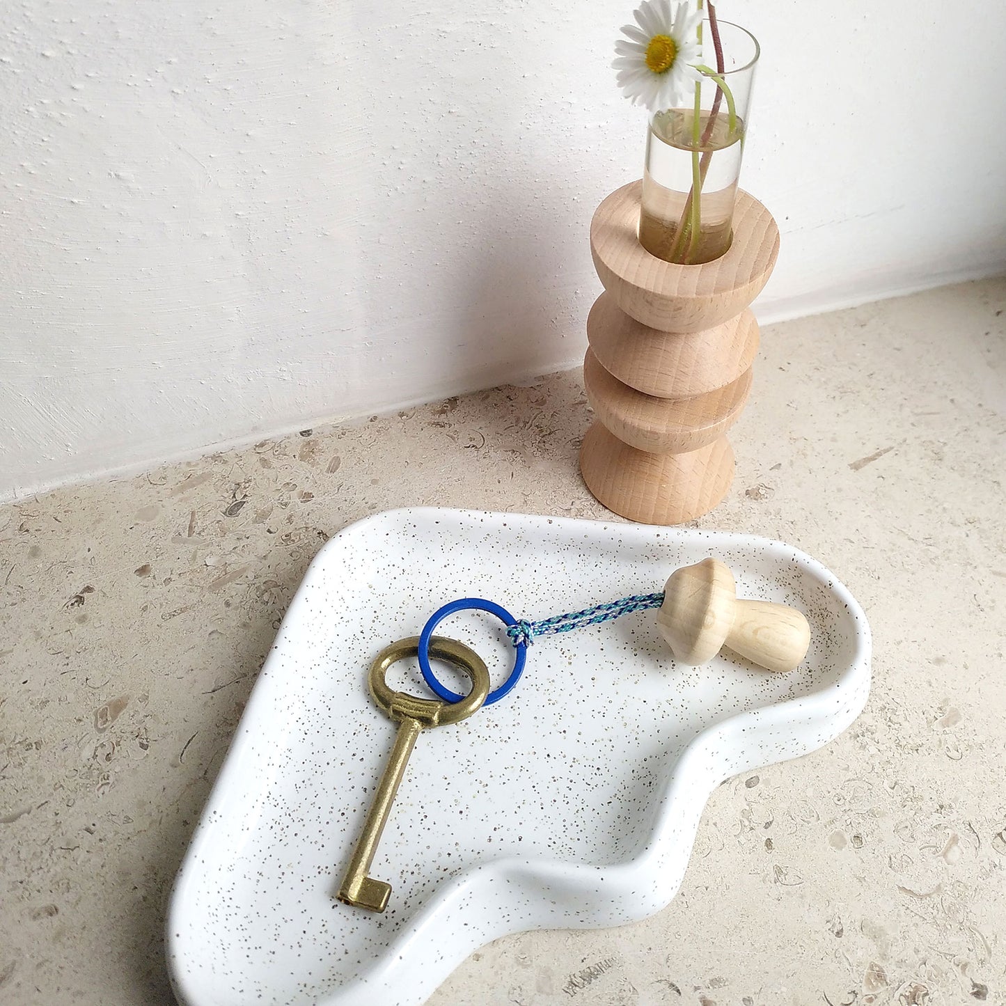 Schlüsselanhänger Pilz aus Holz - Nr. 4