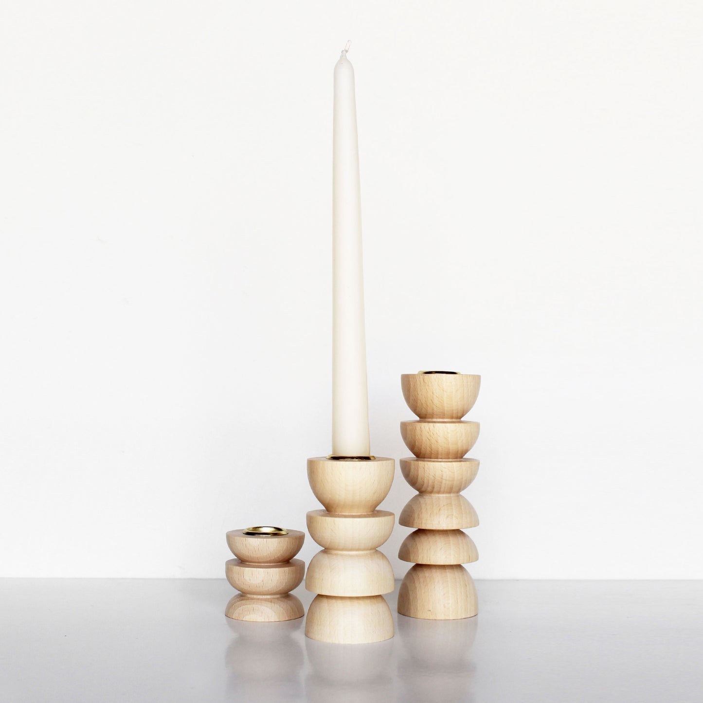 Totem Wooden Candle Holder - Medium Nº 4