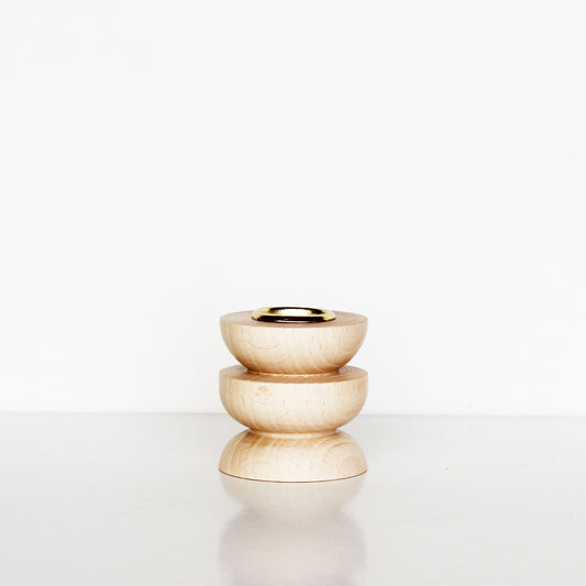 Totem Wooden Candle Holder - Short Nº 4