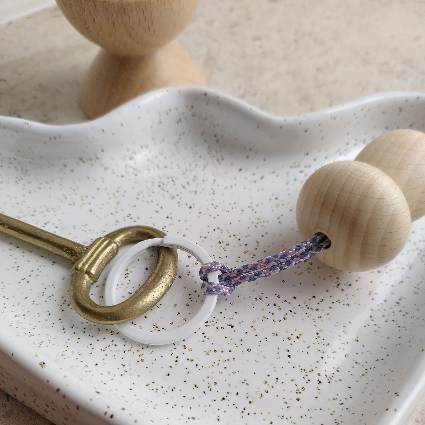 Schlüsselanhänger Pilz aus Holz - Nr. 5