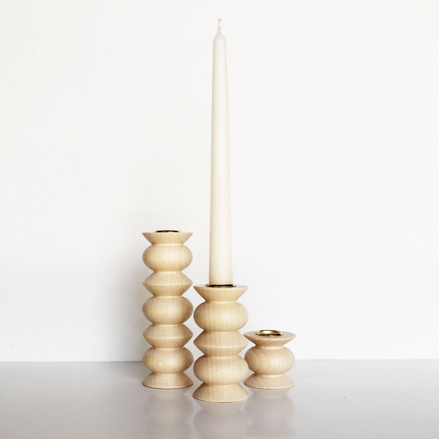 Totem Houten Kandelaar - Medium Nº 5