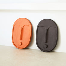 Ceramic Decorative Wall Mask - Terracotta Orange