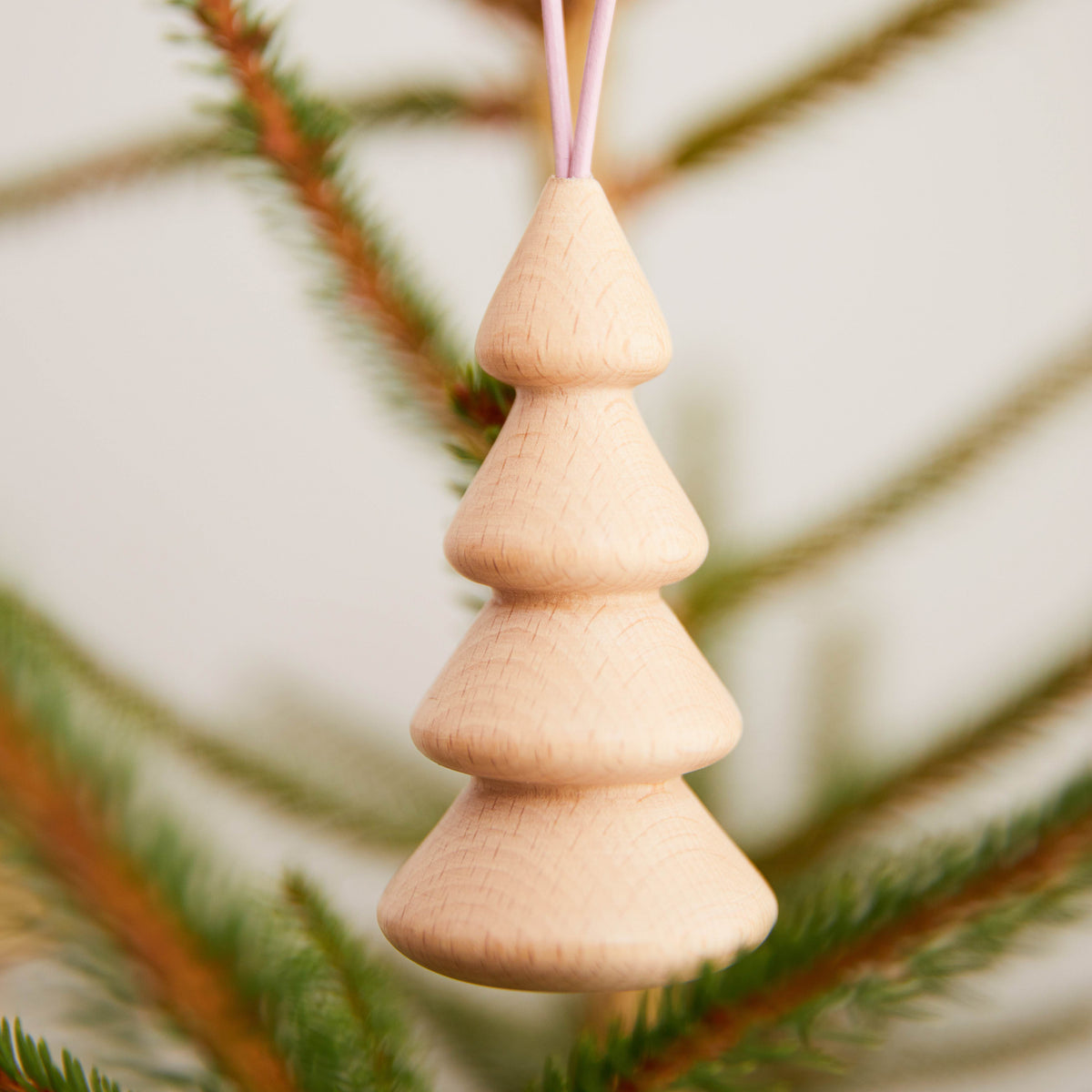 6er Set - Christbaumkugel aus Holz 