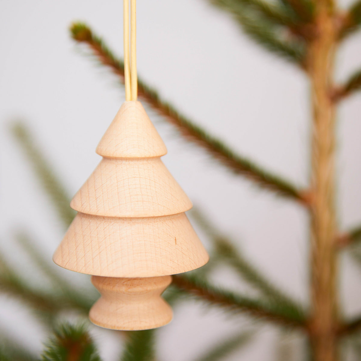6er Set - Christbaumkugel aus Holz 