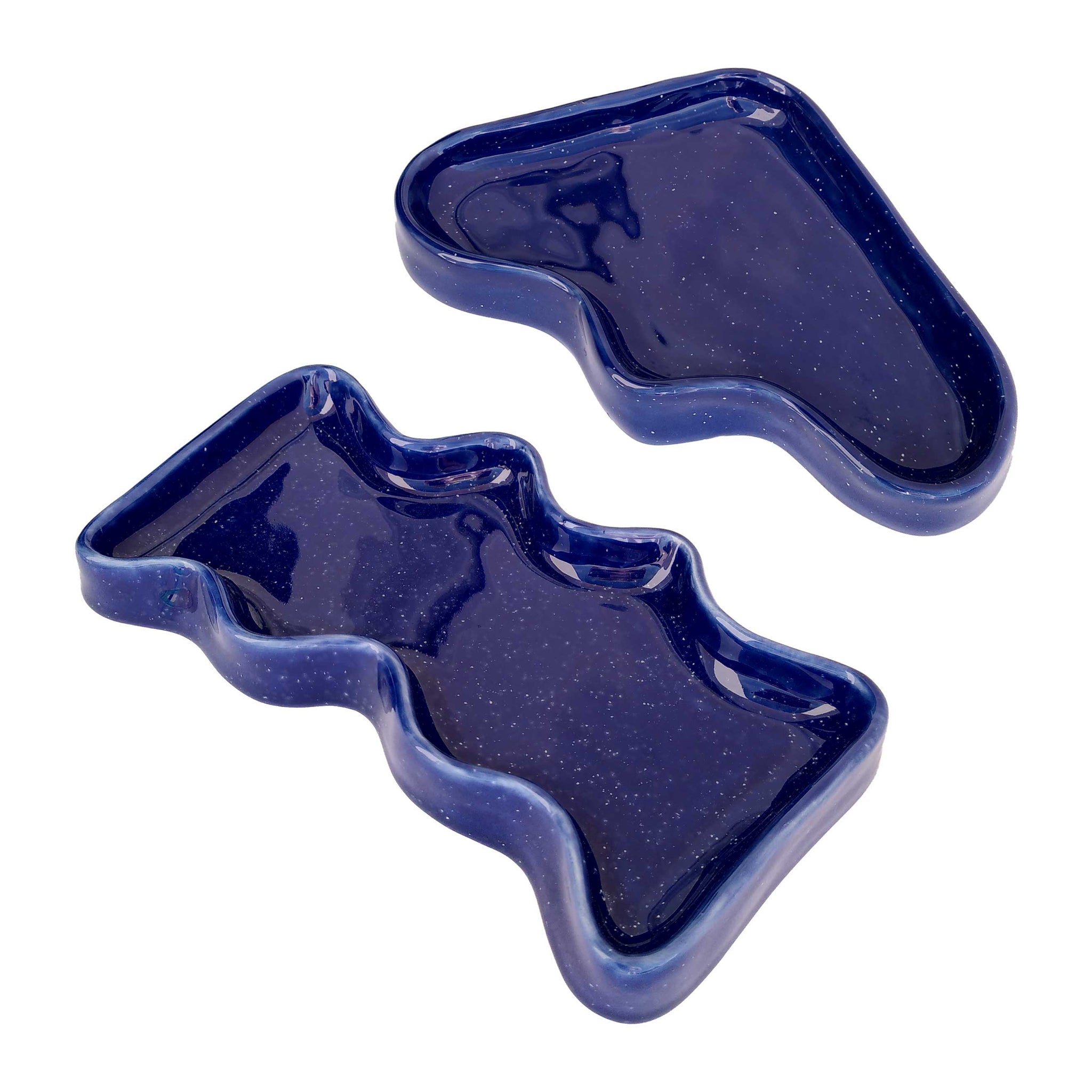 Ceramic Wave Trays - Speckled Blue – 5mm Paper