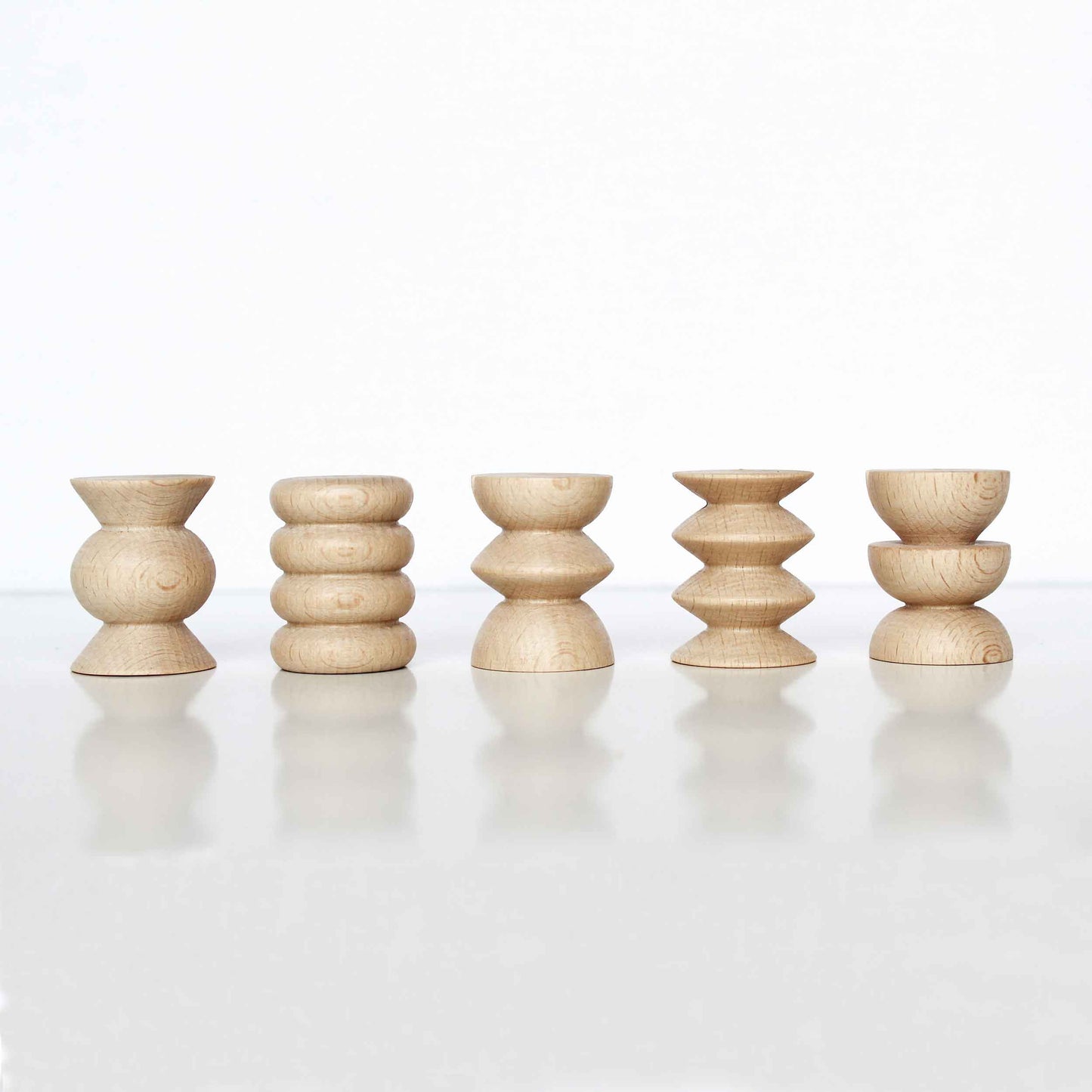 Totem Wooden Picture / Postcard Stand -  Set of 5 Short