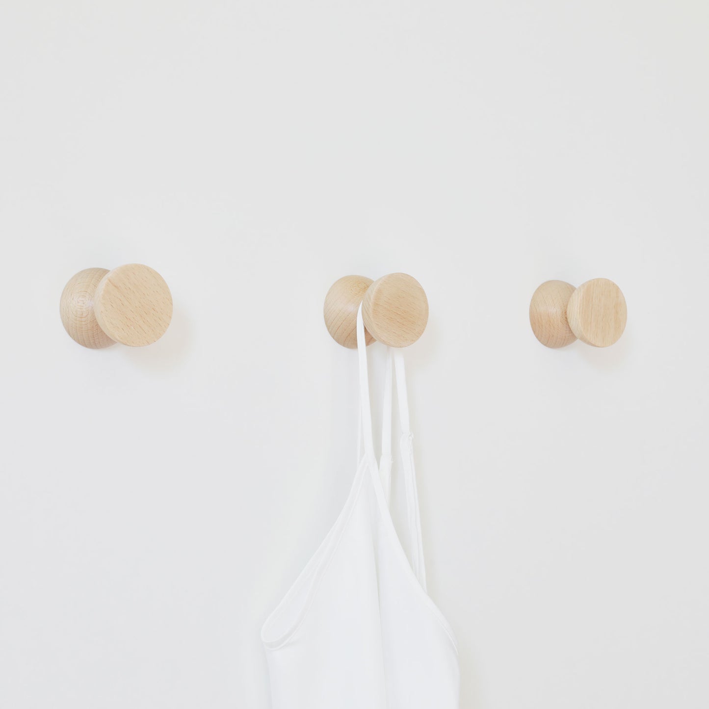 Geometric Beech Wood Wall Mounted Coat Hook / Knob