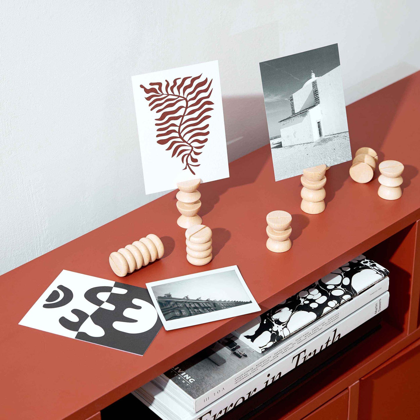 Totem Wooden Picture / Postcard Stand - Set of 5 Tall