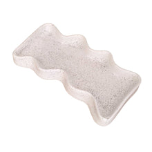 Ceramic Wave Trays - Speckled White