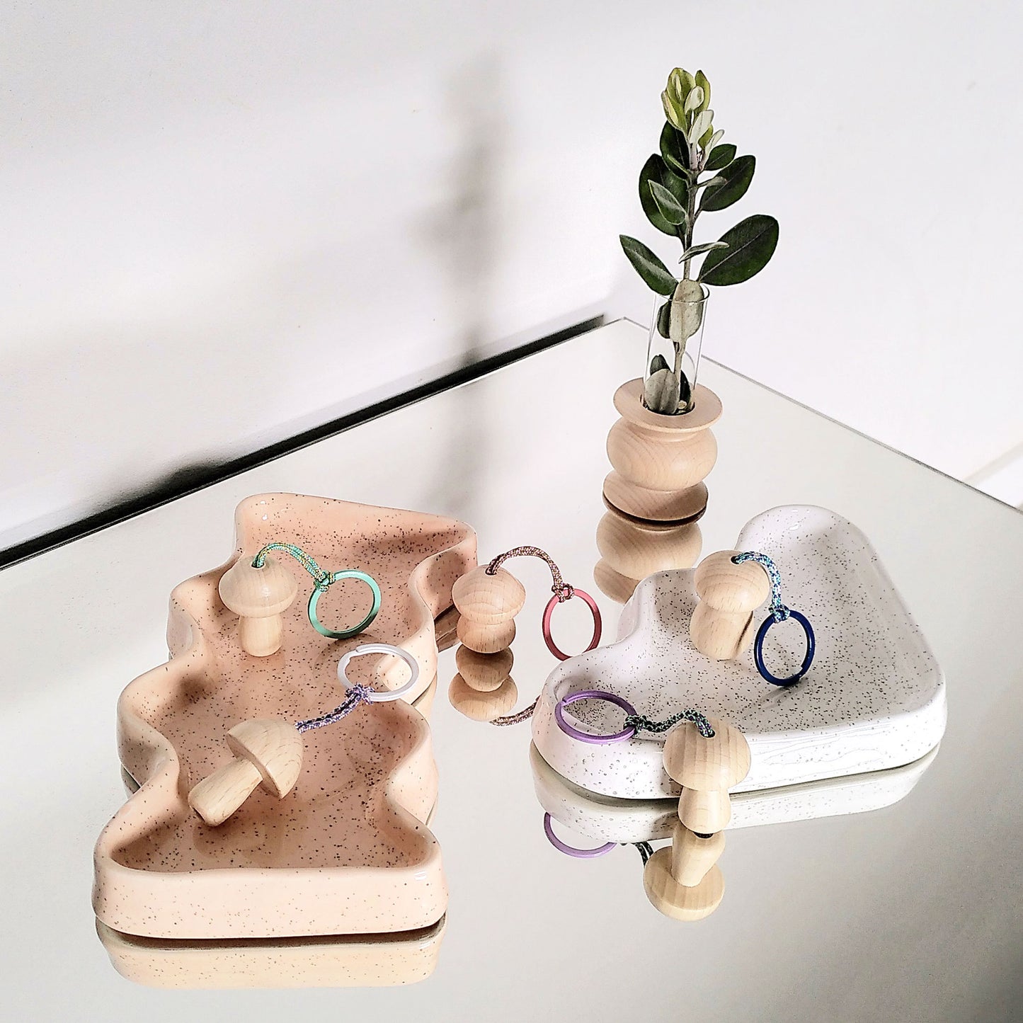 Schlüsselanhänger Pilz aus Holz - Nr. 4